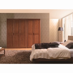 Wooden modern wardrobe, hinged, multiple doors