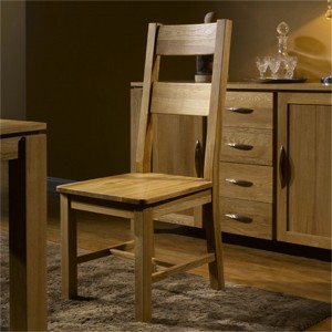 Solid white oak natural dining chair modern