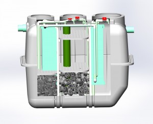 Glass fiber reinforced plastic purification tank