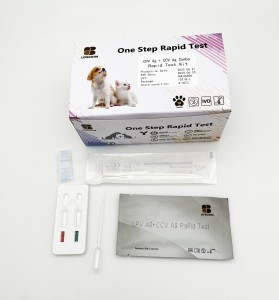 Kit de prueba de Ag de coronavirus canino/Parvovirus canino Ag