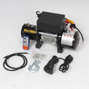 Good Quality 12V or 24v 12000 lbs Electric Cable Winch Wireless Remote Control