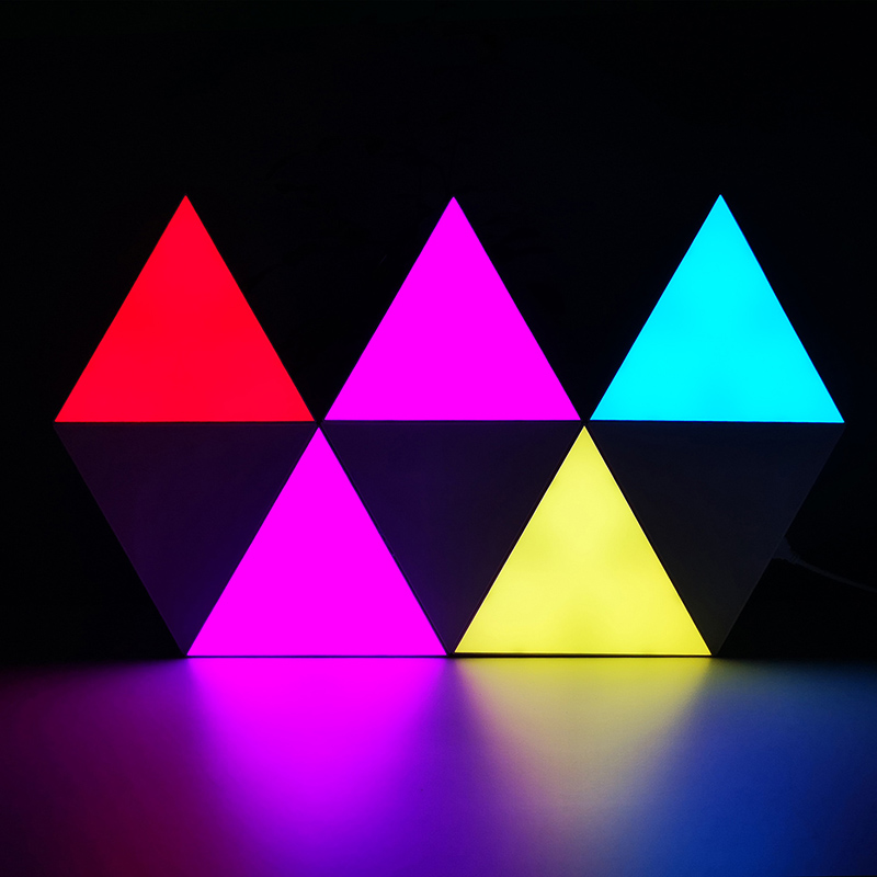 2020 High quality Rgbw Led Panel - Bluetooth APP Control Dimming RGB Color Triangle Splicing LED Panels Night Light – Lightman