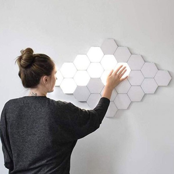 Touch Sensitive White Light Hexagon LED Quantum Panel Light