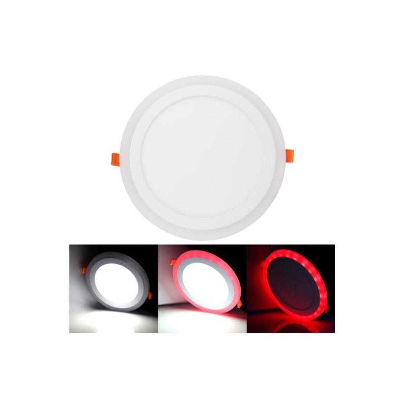 Good Quality Led Panel Downlight - 3W 105mm Recessed Round RGB Double Color LED Panel Light – Lightman