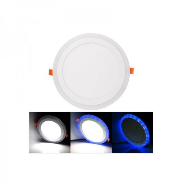 6W 12W Color Changeable Round RGB Double Color LED Flat panel Downlight