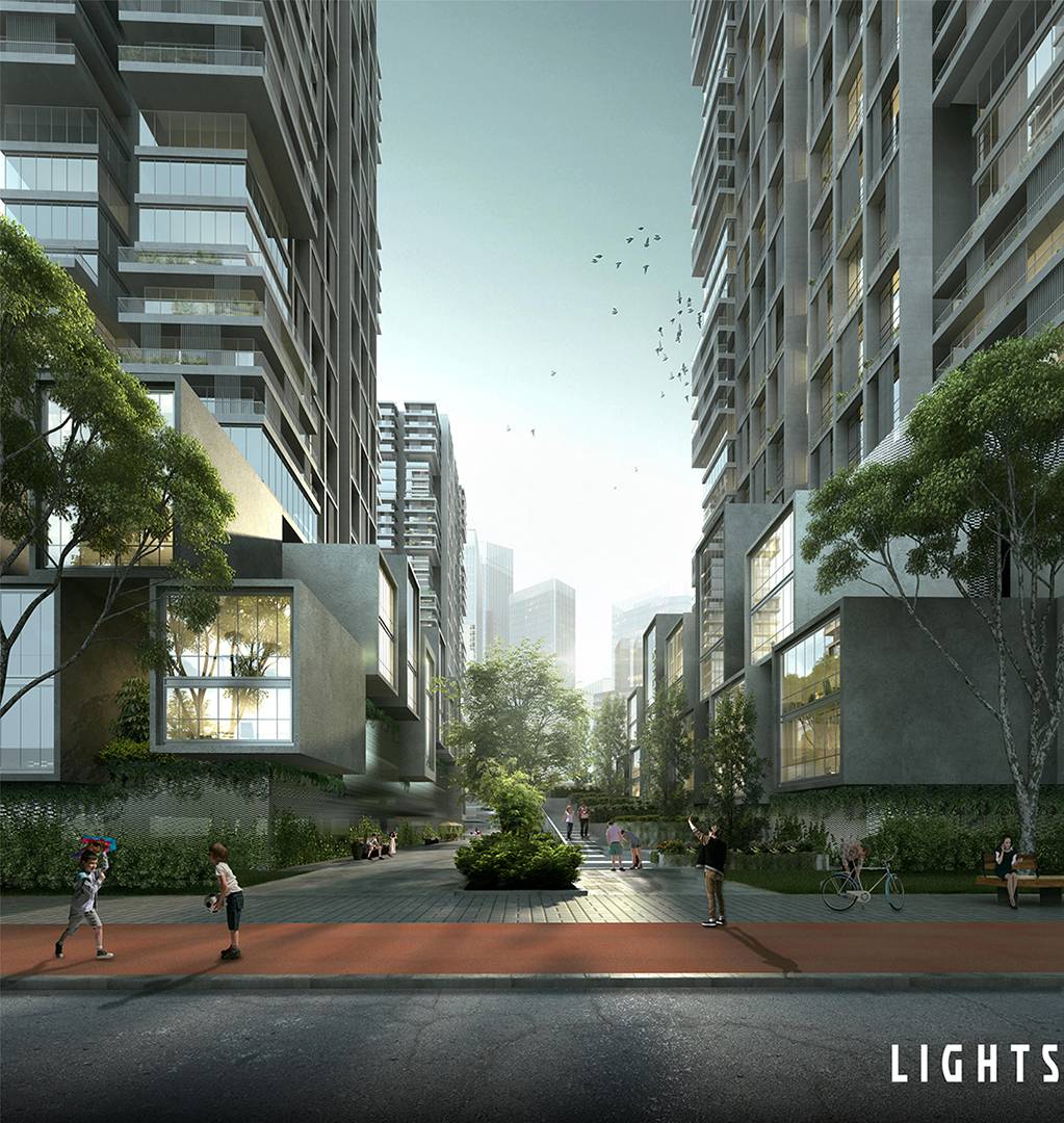 3d Building Models Service - Alam Sutera Superblock Concept Masterplan – Lights CG