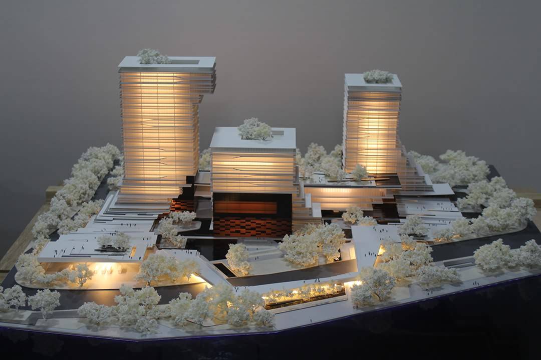 Original Factory Architectural Visualization Career - Guangzhou Newspaper Culture Center – Lights CG