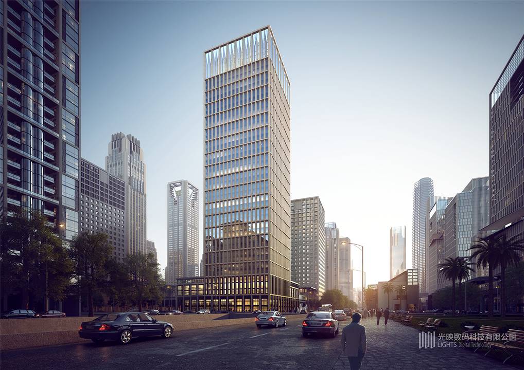 OEM China 3d Architectural Visualization Prices - Guangzhou International Finance City Xinhua Insurance Building Construction Project Design – Lights CG