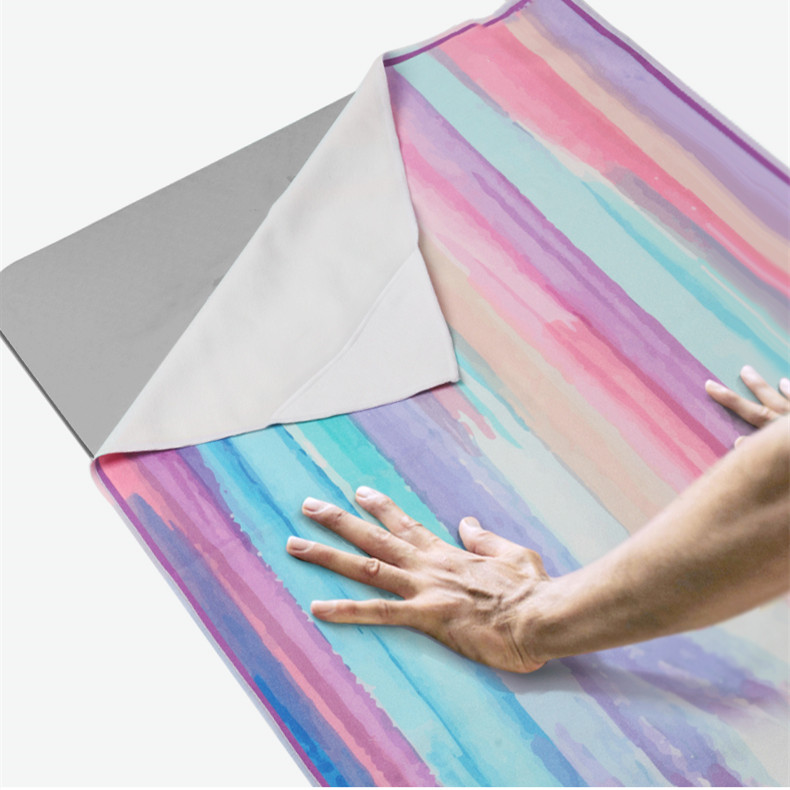 microfiber yoga towel customize your logo one side printing