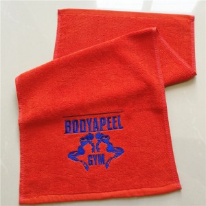 Good Quality Beach towel with custom print - 100% cotton embroidered gym towel with logo wholesale – LH