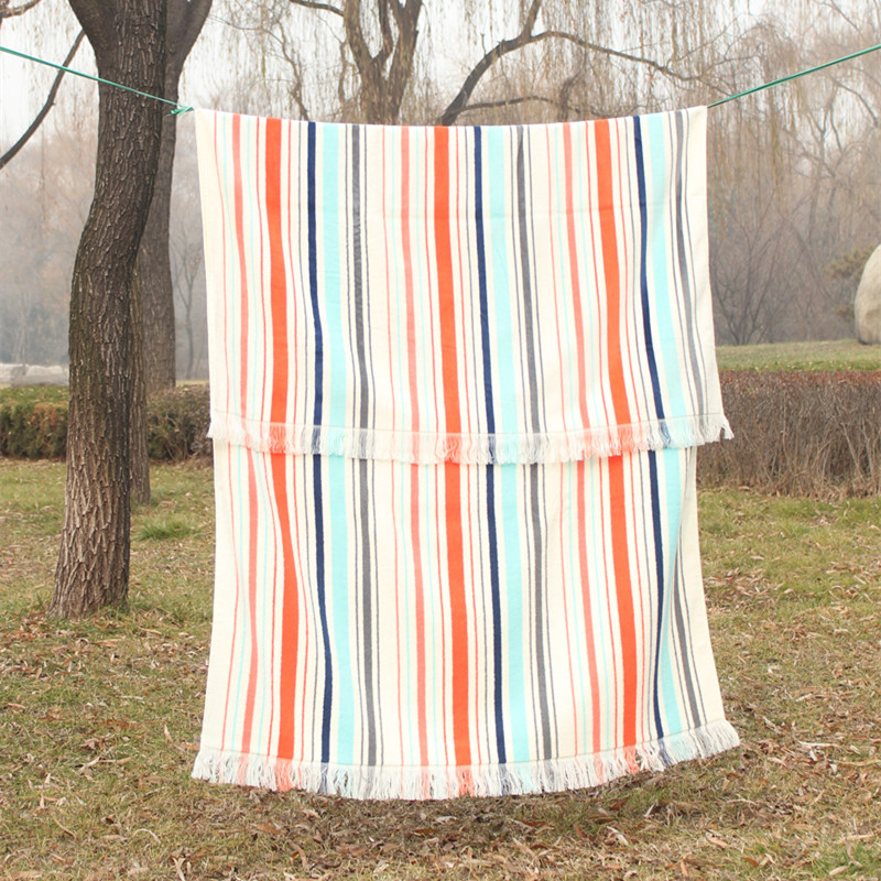 yarn dyed double jacquard velour beach towel 100% cotton