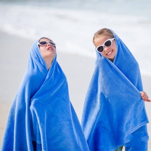 Discount wholesale Personalised Fitness Towels - 100% cotton blue bath towel – LH