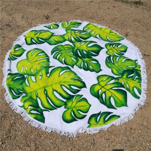 Hot sale Beach Towel Poncho - 100% cotton round beach towel  – LH