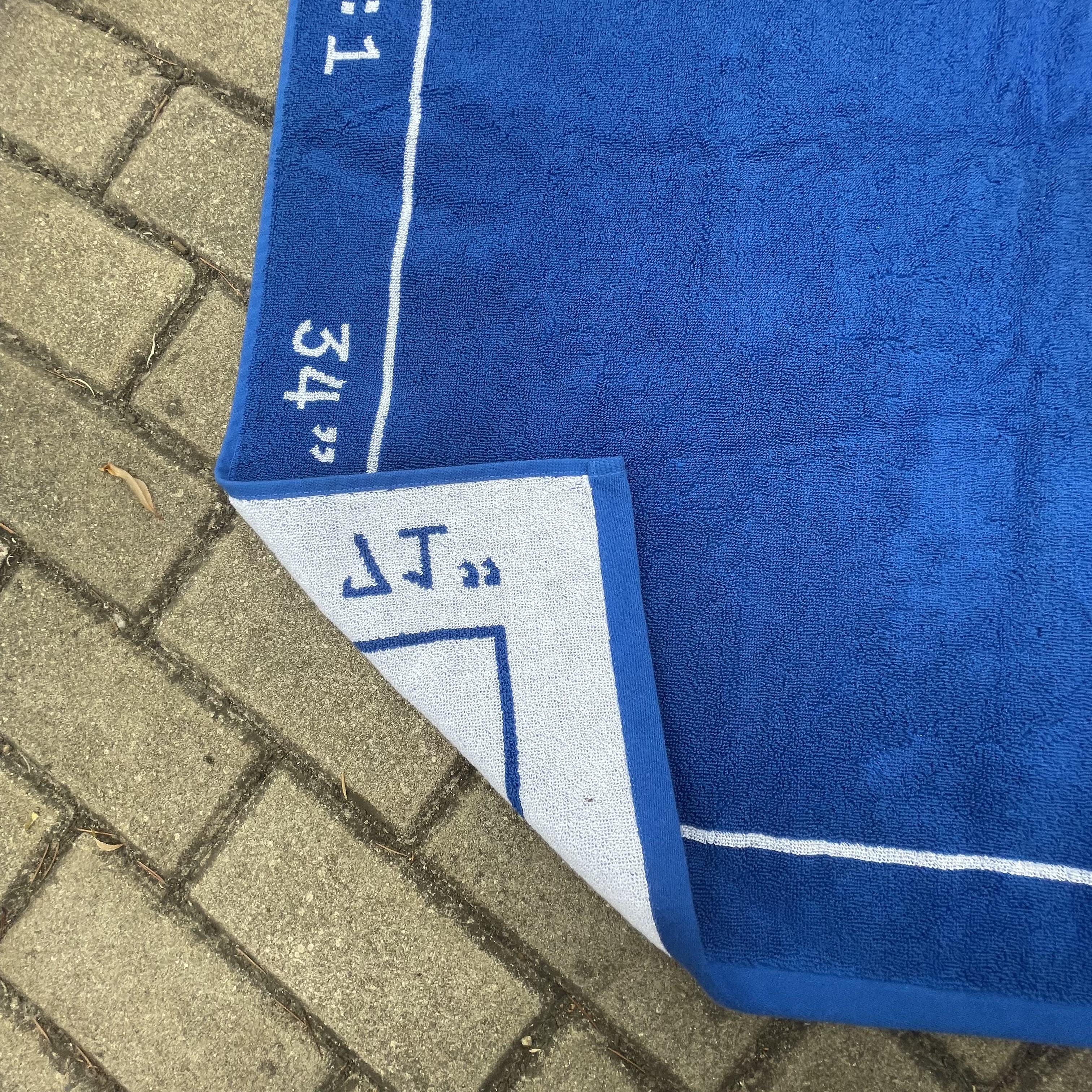 Hot selling custom luxury yarn dyed jacquard cotton beach towels with logo