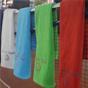 Low price for Cotton velour Beach Towel - Custom 100% cotton embroidery logo gym towel sport towels – LH