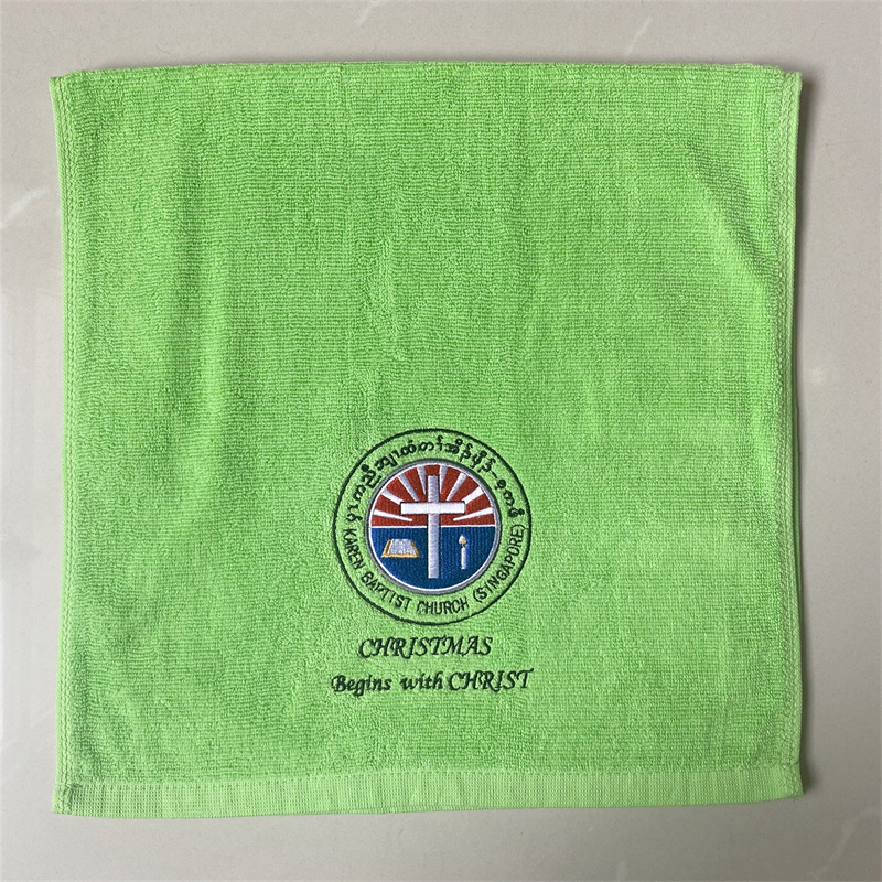 Factory Free sample Custom Beach Towel - Home 100% Cotton Custom Embroidered Logo Hand Sport Gym Towel – LH