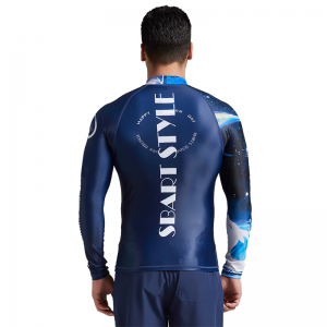 Surf Clothing UV Protection athletic Shirts Sunscreen Clothes Men Rash guard Custom UPF50 Rash Guard for Men