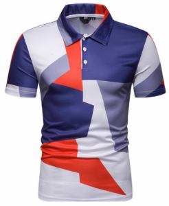 OEM Sublimated Logo Short Sleeve Golf T Shirt Mens Custom Polo Shirt
