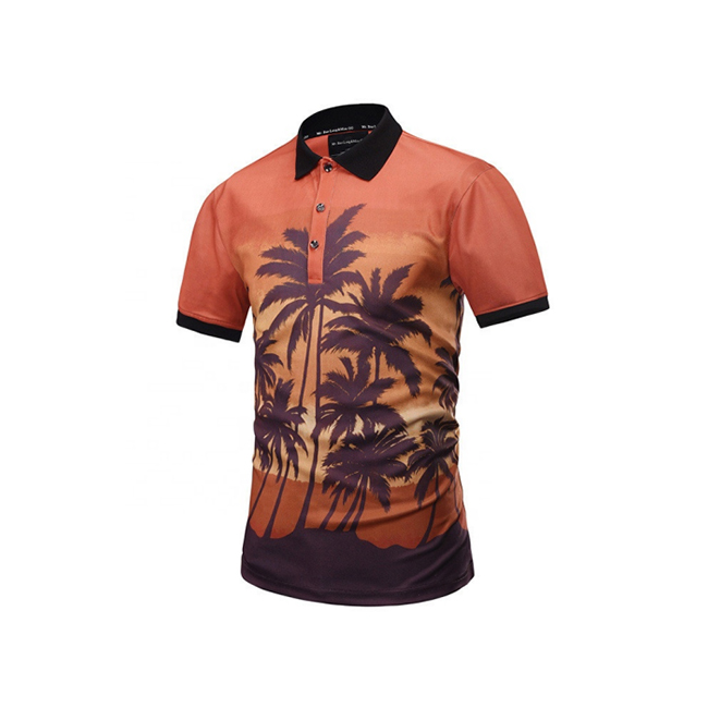 wholesale custom printed design polyester sublimation man golf polo t shirt Featured Image