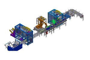 Automatic Case Packing System for machine oil factory