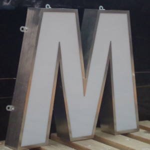Stainless steel word led luminous backlit characters