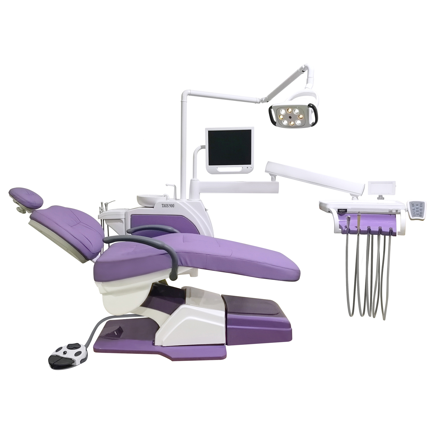 Ergonomic Dental Chair Factory –  Multifunctional Built-In Electric Pumpless Suction Dental Chair Unit TAOS900 – Lingchen