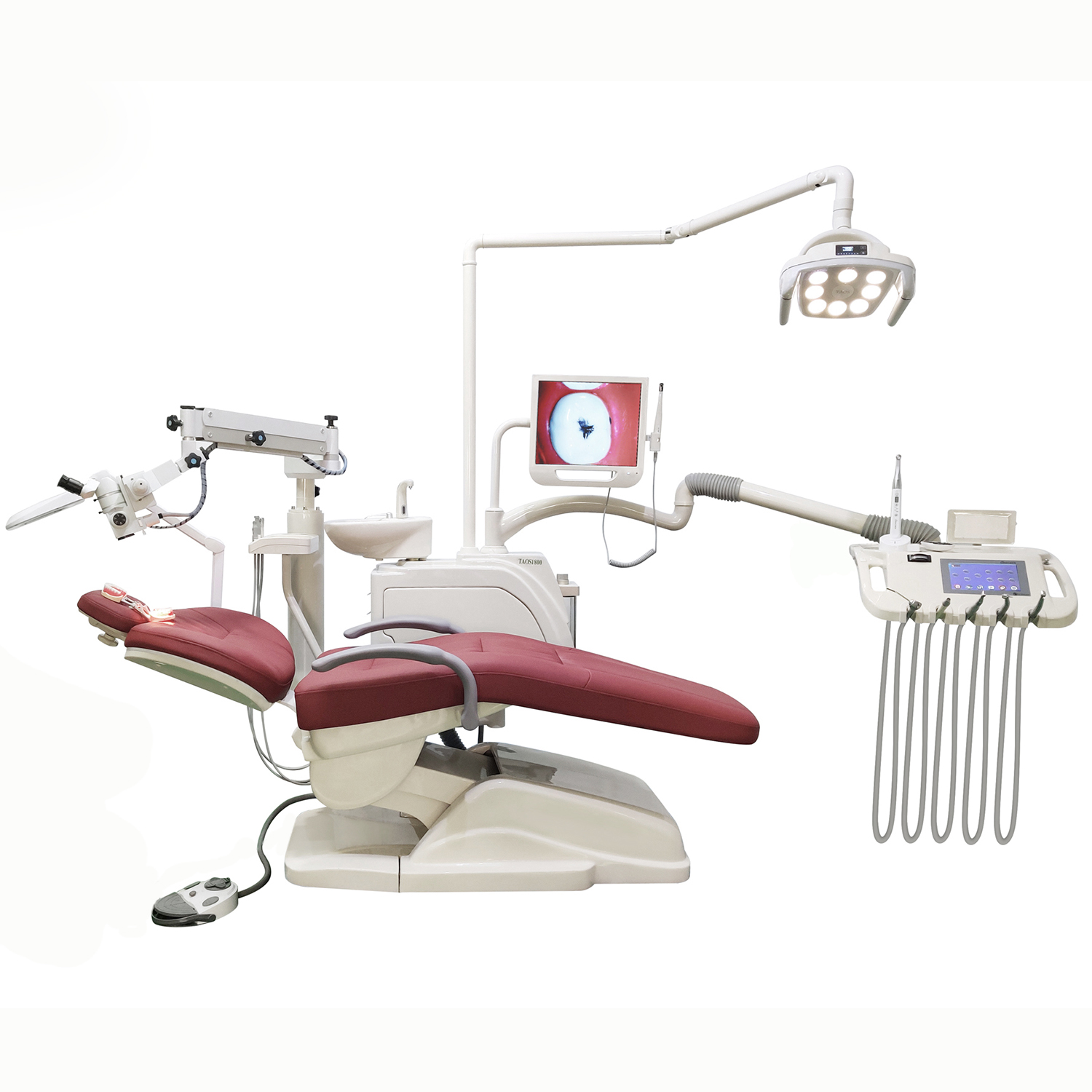 China Cheap Dental Operator Chair Factory –  Touch Screen Control Dental Chair Central Clinic Unit TAOS1800c – Lingchen