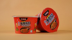 Agordu OEM-koreajn nudelojn ramen-kimchi-gustajn bovlo-nudelojn
