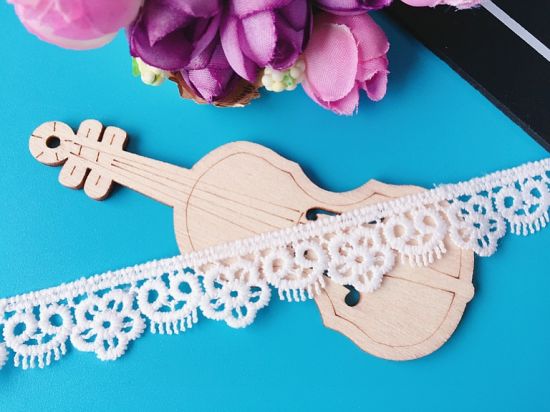 Computer embroidered hollow single side small bar code new water soluble embroidery lace for lace wedding accessories