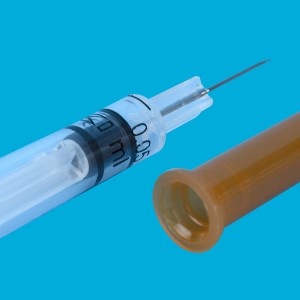 CE approved 0.05ml Auto Disable Syringe with Fixed Needle