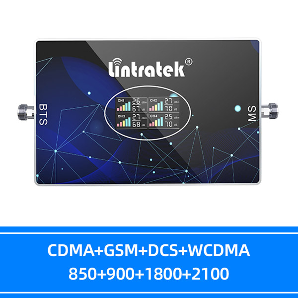 Cheapest Price China 4 Band Signal Booster-Repeater Lintratek 2g 3G GSM 900 3G UMTS WCDMA 2100 4G LTE-2600 Cell