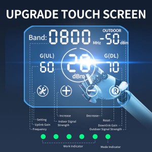 china 20dbm Smart Touch Screen 70dB AGC MGC ALC Function 4G LTE 2600MHz Mobile Signal Booster repeater