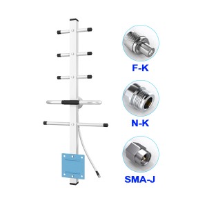 Antena yagi exterior 5dBi CDMA GSM 820-960mhz 2g 3g 4g antena amb connector NK / SMA-J personalitzat