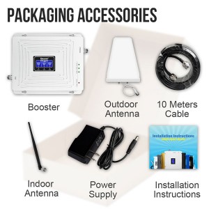Hot-selling 2023 New Design Tri Band 900 2100 2600 Output 25dBm Cell Phone Booster GSM 2g WCDMA 3G LTE 4G Mgc AGC Control System Mobile Signal Repeater