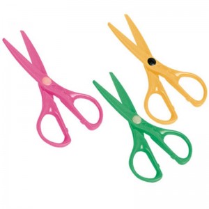 New designs plastic different types school stationery paper scissors