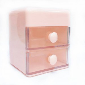 Cute mini desktop drawer storage box small size 2 layersv