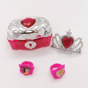 Princess magic treasure box crown heart jewelry for girls