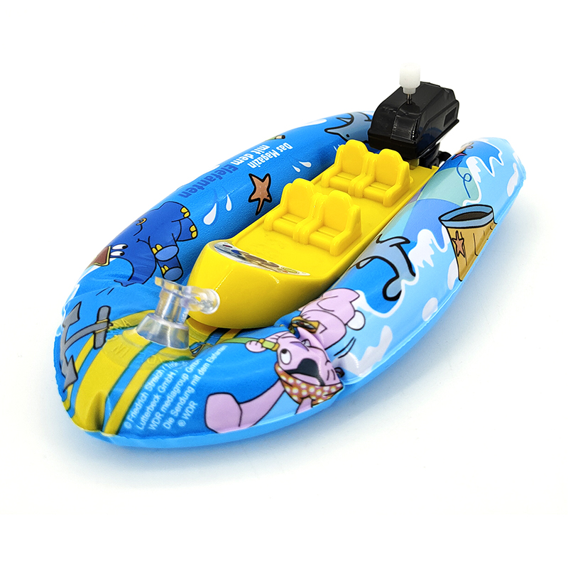 Customized Upper Chain Wind Up Control Yacht Swimming High Speed Racing Ship Boat Bath Toy Inflatable Boat Toy For Kids Babies