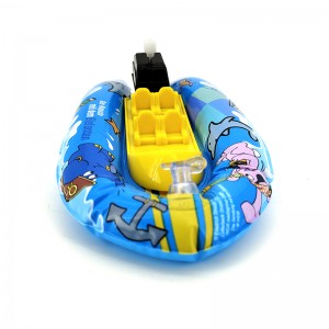 စိတ်ကြိုက် Upper Chain Wind Up Control Yacht ရေကူး မြန်နှုန်းမြင့် ပြိုင်ကား သင်္ဘော ရေချိုး အရုပ် ကလေးများအတွက် Inflatable Boat Toy
