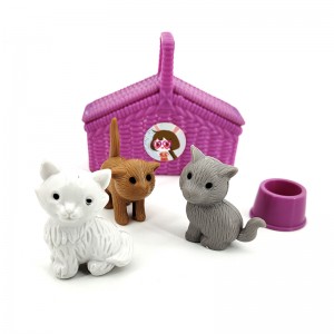 Komplet kukullash në shtëpinë e kafshëve për lojëra me qen, ketri, lodra me role për fëmijë Lodra shtirëse