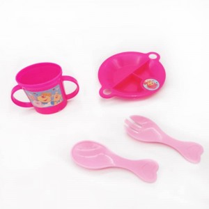 Factory source Tiny Plastic Toys - Kids pretend play toys with tableware accessories girls toys – LiQi
