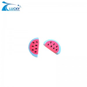 Watermelon erasers pencil top eraser caps student painting correction supplies stationery
