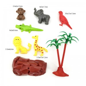 Plastic Wildlife Sets Zoo Animal Figures Toys With Scene Accessories