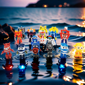Гарячі розпродажі рекламних заводських поставок пластикових кольорових маленьких іграшок-роботів