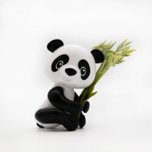 Cute Panda Family Mini Animal Model Plastic Craft Lovely Doll Toys Action Figures  Decoration ChildrenToy Gift