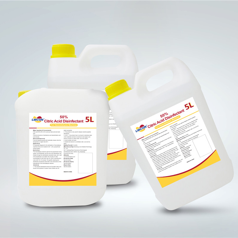 Hemodialysis Disinfectant Supplier –  50% Citric Acid Disinfectant  – Lircon detail pictures