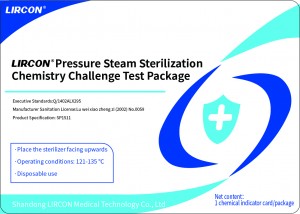 Pressure steam sterilization chemistry challenge test package