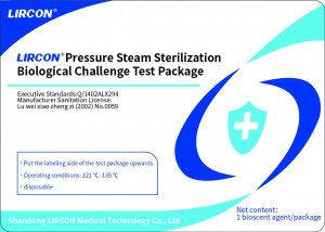 Pressure steam sterilization biological challenge test package