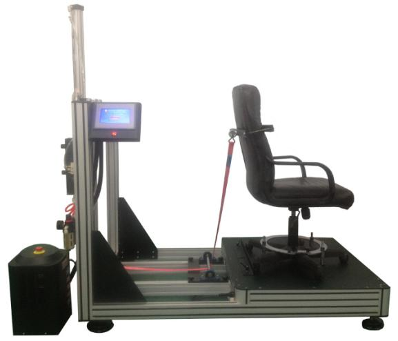 Naujausia biuro kėdžių testavimo įranga nustato pramonės standartus