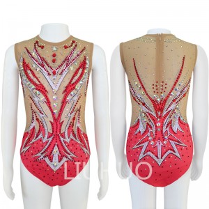 LIUHUO Girls Synchronized Swimming Suits Women Performance Competitive Dance Leotards Handmade